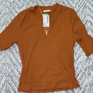 Women’s Rib Zip Up Top